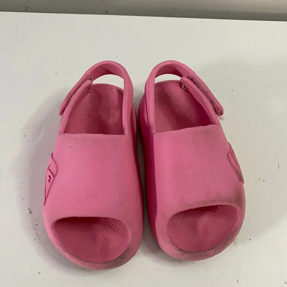 Quiksilver‎ Slide Sandals Kids Toddler 7 Pink Foam Water Shoes Strap